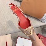 【Valentino】Valentino highest version of kitten heel sandals custom original top calfskin