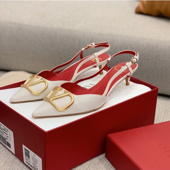 【Valentino】Valentino highest version of kitten heel sandals custom original top calfskin