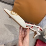 【Valentino】Valentino highest version of kitten heel sandals custom original top calfskin