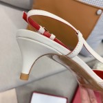 【Valentino】Valentino highest version of kitten heel sandals custom original top calfskin