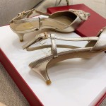 【Valentino】Valentino highest version of kitten heel sandals custom original top calfskin