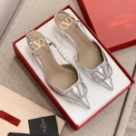 【Valentino】Valentino highest version of kitten heel sandals custom original top calfskin