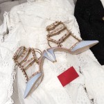 【Valentino】Valentino Valentino top version blue patent leather 3 with 6.5cm high heels