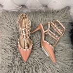 【Valentino】Valentino Valentino top version beige patent leather 3 with 6.5cm high heels