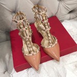 【Valentino】Valentino Valentino top version beige patent leather 3 with 6.5cm high heels