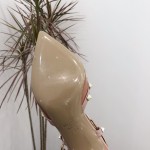 【Valentino】Valentino Valentino top version beige patent leather 3 with 6.5cm high heels