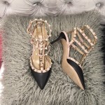 【Valentino】Valentino Valentino top version matte black 3 straps 6.5cm high heels