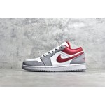 Air Jordan AJ1 Low Top Grey White Red