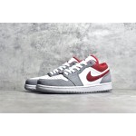 Air Jordan AJ1 Low Top Grey White Red