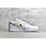 Air Jordan AJ1 Low Top White Gold