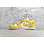Air Jordan AJ1 low top yellow and white