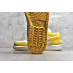 Air Jordan AJ1 low top yellow and white