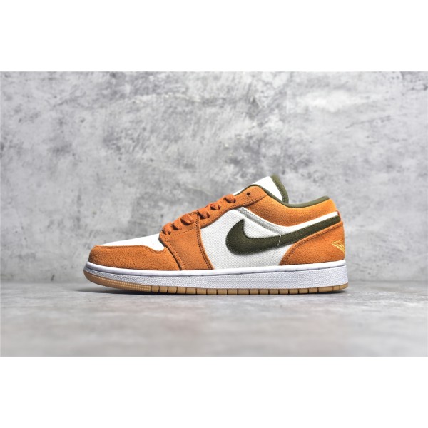 Air Jordan AJ1 low top yellow and white