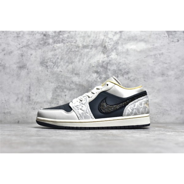Air Jordan AJ1 low top black and silver