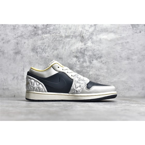 Air Jordan AJ1 low top black and silver