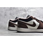 Air Jordan AJ1 Low Top Brown and White