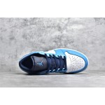 Air Jordan AJ1 low top blauw en wit