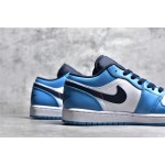 Air Jordan AJ1 low top blauw en wit