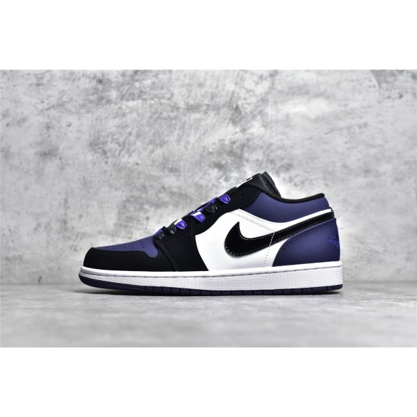 Air Jordan AJ1 Low Top Black White Purple