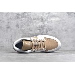 Air Jordan AJ1 Low Top Gold & White
