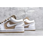 Air Jordan AJ1 Low Top Gold & White