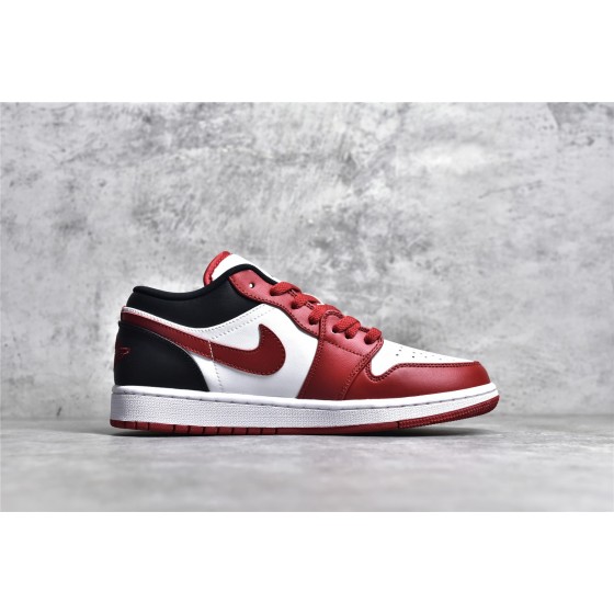 Air Jordan AJ1 Low Top Black White Red
