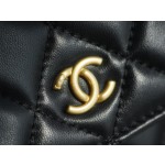 𝗖𝗛𝗔𝗡𝗘𝗟✦𝟮𝟯𝗖 Metal Ball Phone Bag Black