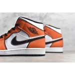 Air Jordan 1 MiD Orange and White