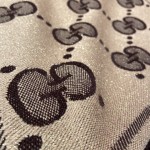 GUCCI Wool jacquard scarf 96% wool 2% polyamide 2% metal fiber