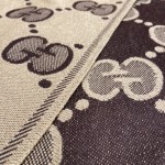 GUCCI Wool jacquard scarf 96% wool 2% polyamide 2% metal fiber