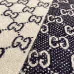 GUCCI Double-sided wool scarf 100% wool