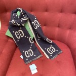 GUCCI earth tone scarf 91% wool and 9% silk