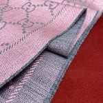 GUCCI Double-sided three-dimensional jacquard scarf 100% wool