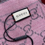 GUCCI Double-sided three-dimensional jacquard scarf 100% wool