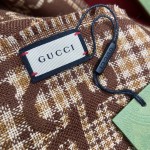 GUCCI Double-sided three-dimensional jacquard scarf 100% wool