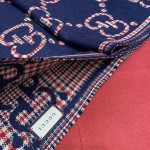 GUCCI Double-sided three-dimensional jacquard scarf 100% wool