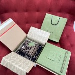 GUCCI Double-sided three-dimensional jacquard scarf 100% wool