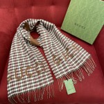 GUCCI Double-sided wool scarf 83% wool ➕ 17% cashmere