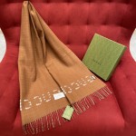 GUCCI Double-sided wool scarf 83% wool ➕ 17% cashmere