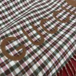 GUCCI Double-sided wool scarf 83% wool ➕ 17% cashmere