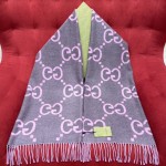 GUCCI Double-sided big 𝐆 tassel scarf 100% cashmere