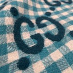 GUCCI Plaid two-color tassel scarf 95% wool ➕ 5% nylon