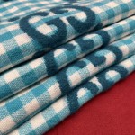 GUCCI Plaid two-color tassel scarf 95% wool ➕ 5% nylon