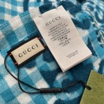 GUCCI Plaid two-color tassel scarf 95% wool ➕ 5% nylon