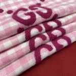 GUCCI Plaid two-color tassel scarf 95% wool ➕ 5% nylon