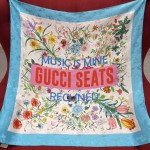 GUCCI Floral print scarf 100% silk