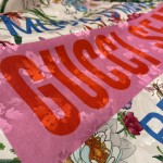 GUCCI Floral print scarf 100% silk