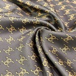 𝐂𝐞𝐥𝐢𝐧𝐞 "The Arc de Triomphe" coffee color 100% silk