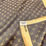 𝐂𝐞𝐥𝐢𝐧𝐞 "The Arc de Triomphe" coffee color 100% silk