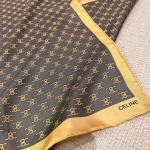 𝐂𝐞𝐥𝐢𝐧𝐞 "The Arc de Triomphe" coffee color 100% silk